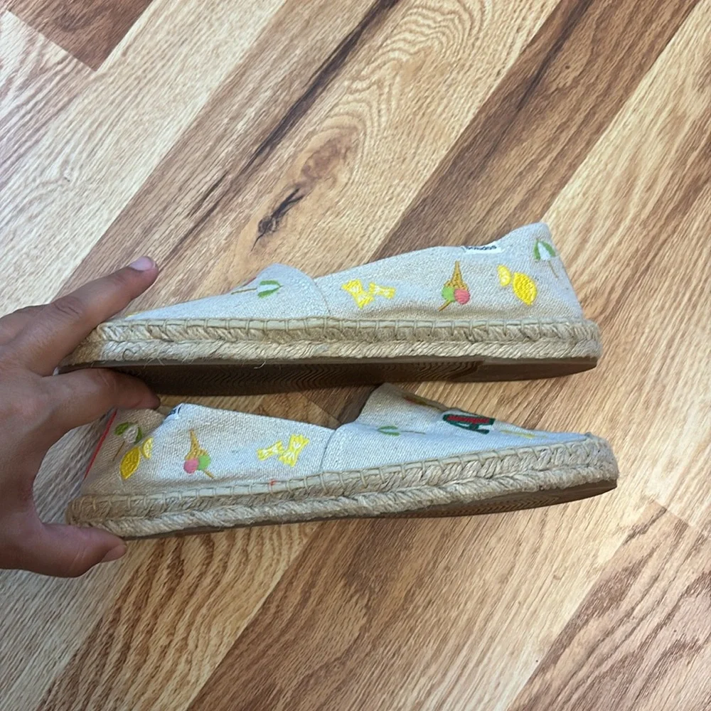 Soludos Espadrilles Women Size 8 EU 39 Original Natural Italy Resort Embroidered